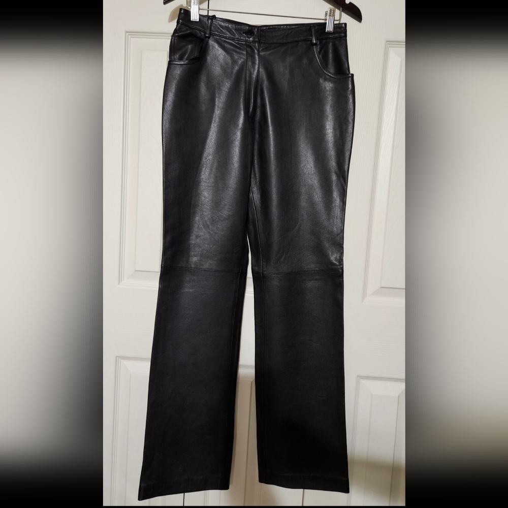 100% leather pants  size 6